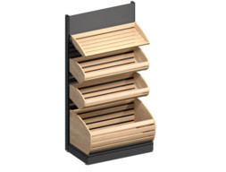 Стеллаж хлебный с корзинами 2082*1000