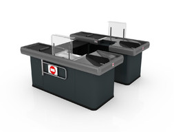 Кассовый прилавок ТВИН 3300 с широким накопителем (Правый)