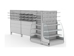 Стеллаж прикассовый двусторонний линейный с торцом