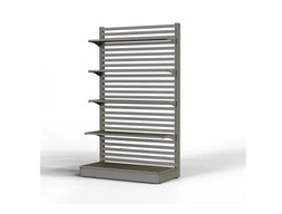 Стеллаж пристенный с задней трубной стенкой