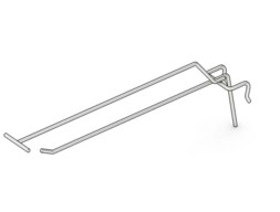 Крючок на решетку одинарный с планкой ценниковой