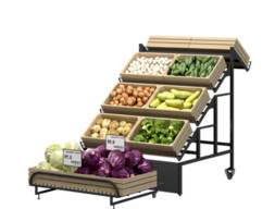 Стеллаж овощной Тип 6 с выездным подиумом