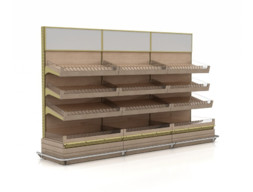 Стеллаж хлебный пристенный с тремя полками