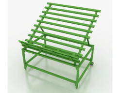 Стеллаж овощной металлический на колесах